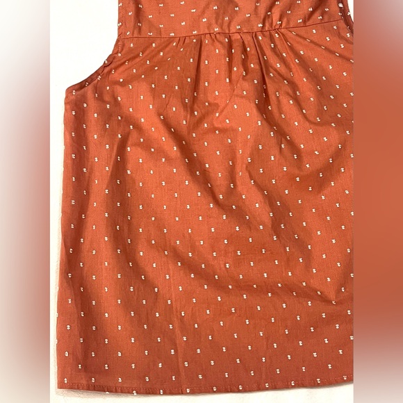 Mine for Anthropologie Women’s Terracotta Sleeveless Blouse Shirt Top Medium - Picture 14 of 16